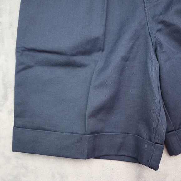 Dickies Shorts Boys 10 Blue Chino Mid Rise Hook Eye Zip Pocket Pleated - Picture 12 of 16